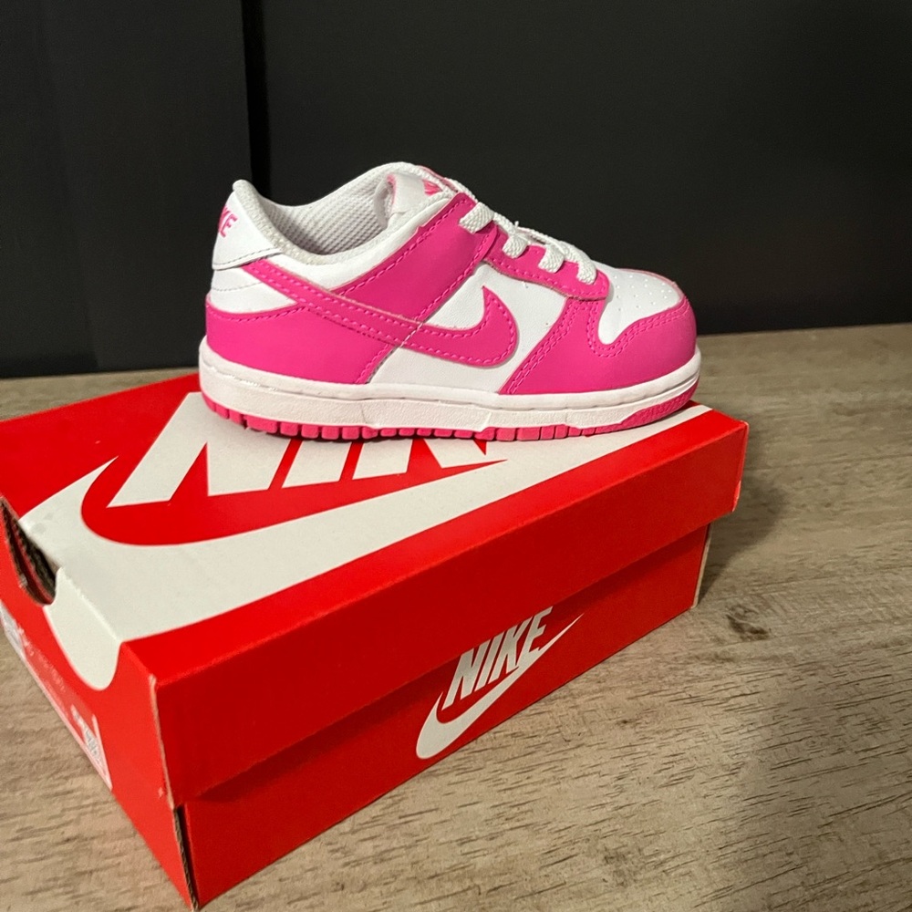Nike Kids Fuchsia and White Sneakers